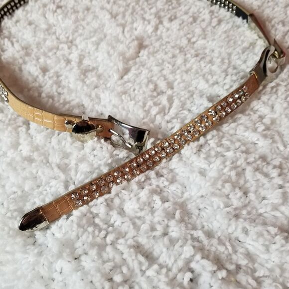 Rhinestone Skinny Belt Unique Small - Picture 8 of 9